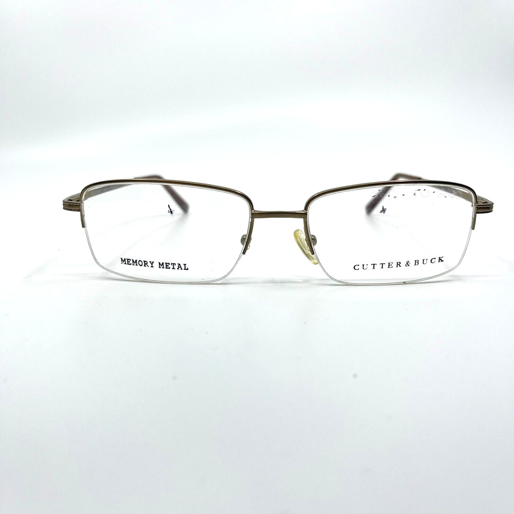 Cutter & Buck Eyeglasses Frames Canterbury Brushed Gold 55-17-145‎ H6774